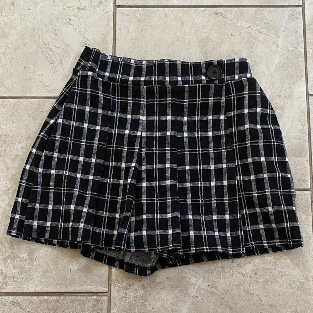Hollister Ultra Hi-Rise Plaid Wrap Front Skort XS